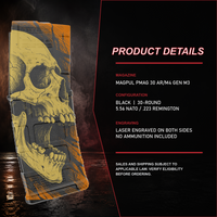Full Face Skull engraved PMAG product details