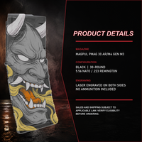 Oni Mask engraved PMAG product details
