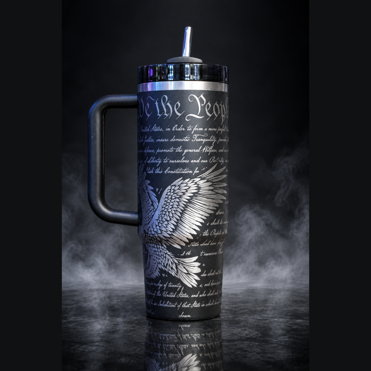 Freedom engraved genuine Stanley tumbler – opposite