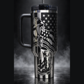 Soldier's Memorial engraved genuine Stanley tumbler – opposite