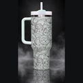 Floral Filigree engraved genuine Stanley tumbler – opposite
