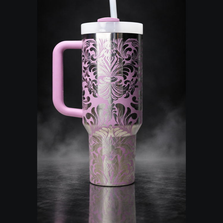 Victorian engraved genuine Stanley tumbler – opposite