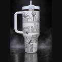 Book Worm engraved genuine Stanley tumbler – opposite