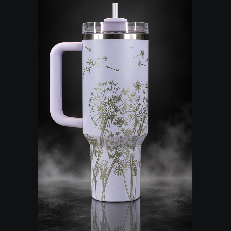 Dandelions engraved genuine Stanley tumbler – opposite