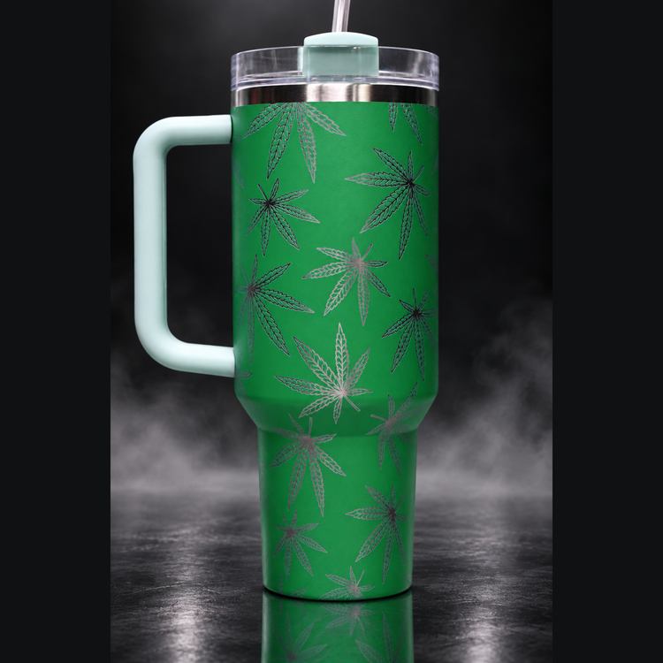 420 Friendly engraved genuine Stanley tumbler – opposite