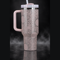 Cute Sunflowers engraved genuine Stanley tumbler – opposite