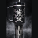 F Around and Find Out engraved genuine Stanley tumbler – opposite