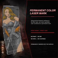 Permanent color fiber laser marking process