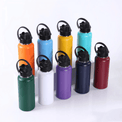 Assorted powder-coated 32 oz bottles arranged in staggered rows.