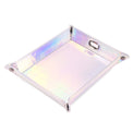 Holographic snap-corner valet tray assembled against white.