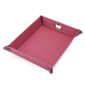 Pink snap-corner valet tray assembled against white.