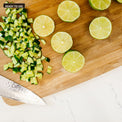 Bamboo cutting board kitchen prep lifestyle scene