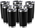 Bulk black 20 oz powder-coated tumblers for custom engraving