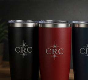 Personalized engraved 20 oz tumbler product mockup