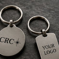 Custom engraved metal keychains product mockup