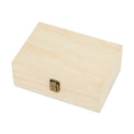 Medium natural wood memory box shown from an elevated angle.