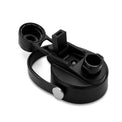 Dual-drink bottle lid showing the chug spout and straw opening.