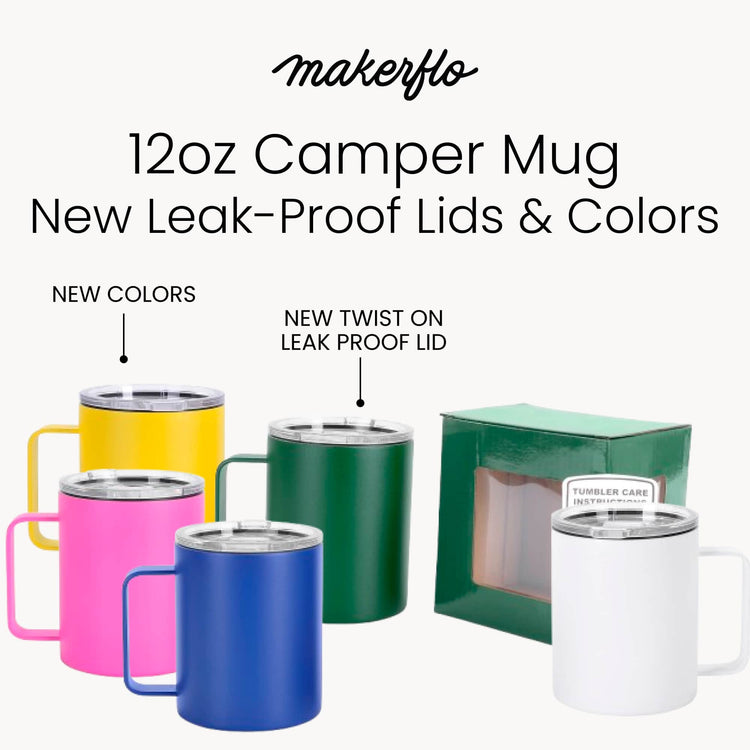 12oz Camper Mug — powder coated coffee camper mug features 1