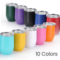 12oz Wine Tumbler — wine tumbler 10 powder coated colors