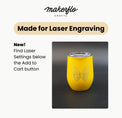 12oz Wine Tumbler — wine tumbler powder coated laser engraved