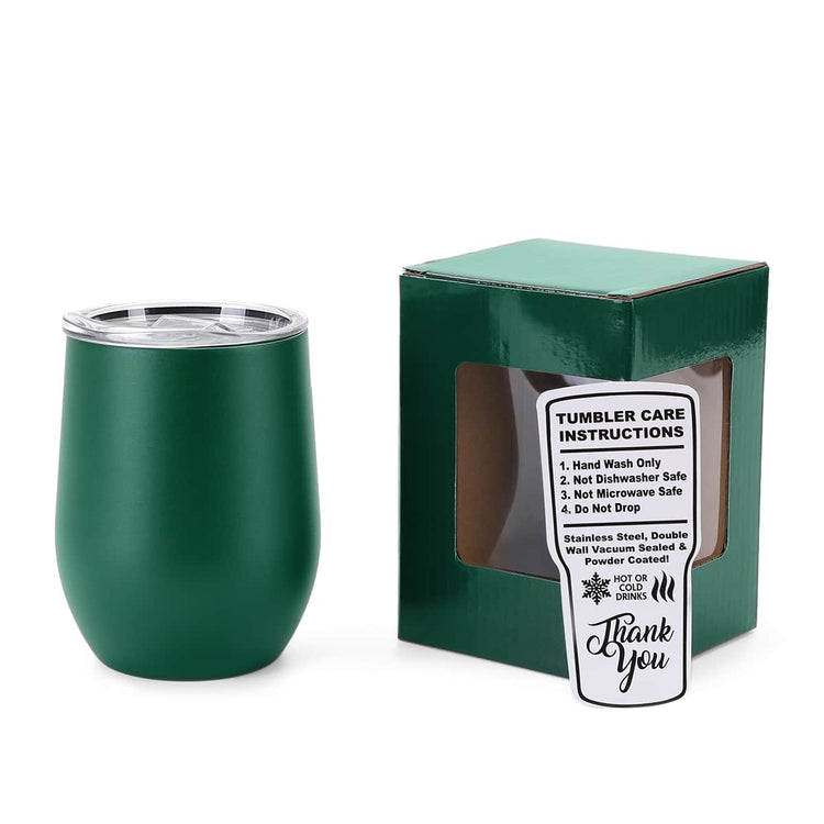 12oz Wine Tumbler — wine tumbler green
