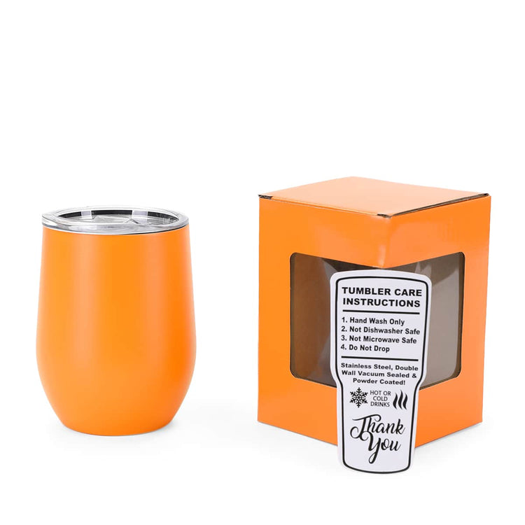 12oz Wine Tumbler — wine tumbler orange
