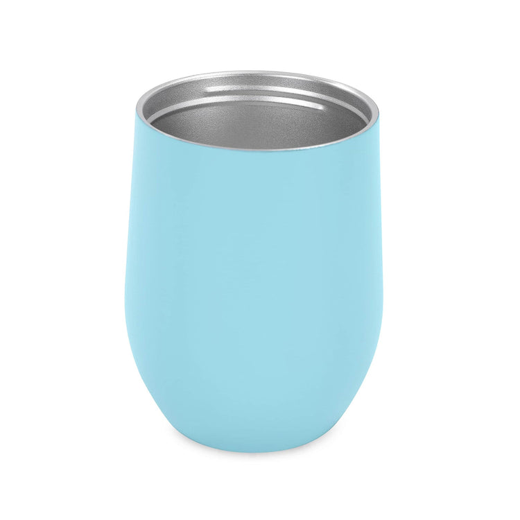 12oz Wine Tumbler — wine tumbler powder coated interior grooved new lid