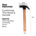 16oz Hammer Set — 16oz hammer engravable
