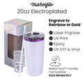 20oz Classic Electroplated Tumbler — 20oz Electroplated Tumbler Engrave Gold Rainbow