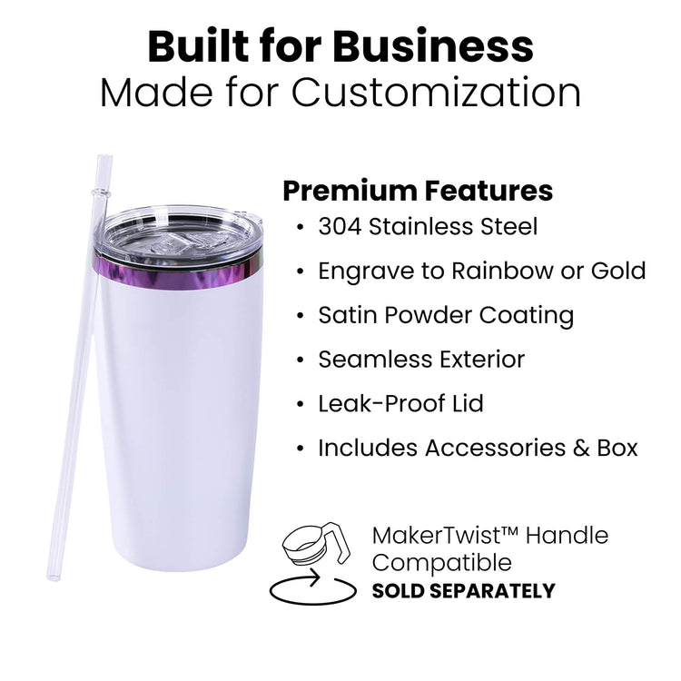 20oz Classic Electroplated Tumbler — 20oz Electroplated Tumbler Features