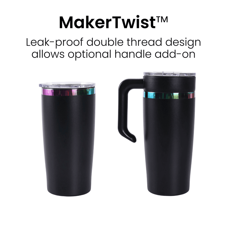 20oz Classic Electroplated Tumbler — 20oz Rainbow Tumbler Handle Option 1