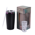 20oz Classic Electroplated Tumbler — 20oz Classic Black Rainbow Plated