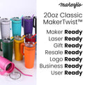 20oz Classic Tumbler with Handle — 20oz tumbler with twist on handle makertwist 1