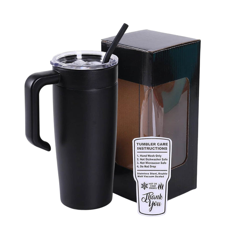 20oz Classic Tumbler with Handle — 20oz tumbler with handle black