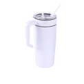 20oz Classic Tumbler with Handle — 20oz tumbler with twist on handle white