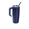20oz Classic Tumbler with Handle — 20oz tumbler with twist on handle navy