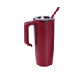 20oz Classic Tumbler with Handle — 20oz tumbler with twist on handle maroon