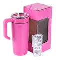 20oz Classic Tumbler with Handle — 20oz tumbler with handle pink