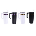 20oz Electroplated Tumbler with Handle — 20oz electroplated tumbler with twist on handle white rainbow