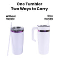 20oz Electroplated Tumbler with Handle — Electroplated 20oz Tumbler Handle Two Ways