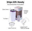 20oz Electroplated Tumbler with Handle — Electroplated Gift Ready 20oz Tumbler with Twist On Handle