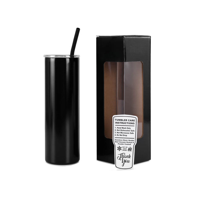 20oz Skinny — 20oz skinny black powder coated