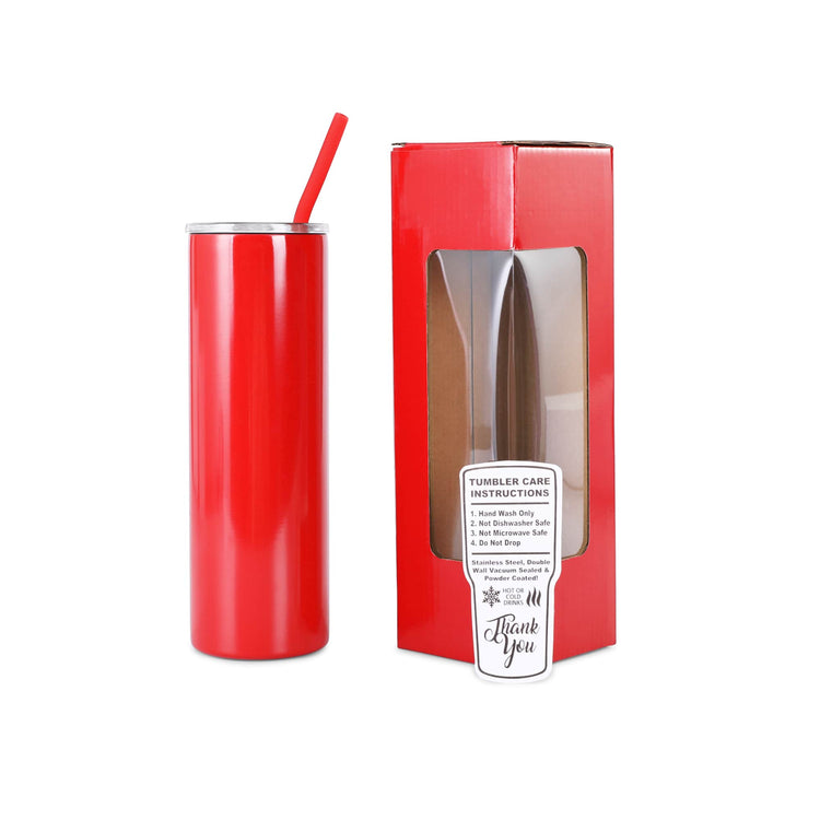 20oz Skinny — 20oz skinny red powder coated