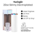 20oz Skinny Electroplated Tumbler — electroplated 20oz skinny tumbler gold rainbow