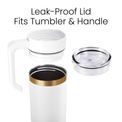 20oz Skinny Electroplated Tumbler — 20oz white gold skinny