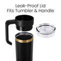 20oz Skinny Electroplated Tumbler — 20oz black gold skinny
