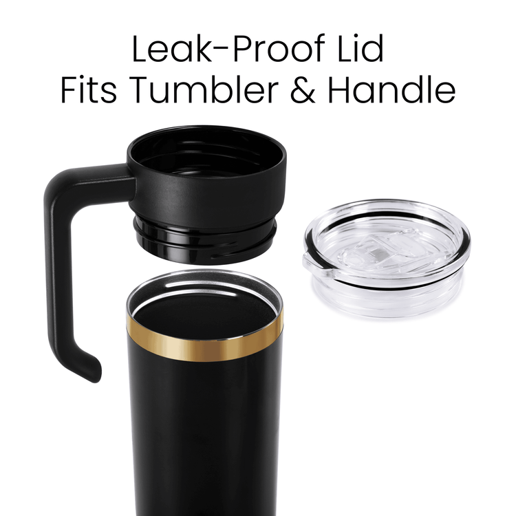 20oz Skinny Electroplated Tumbler — 20oz black gold skinny