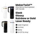 20oz Skinny Electroplated with Handle — 20oz Skinny Electroplated Tumbler with Handle 5