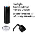 20oz Skinny Electroplated with Handle — 20oz Skinny Electroplated Tumbler with Handle 4