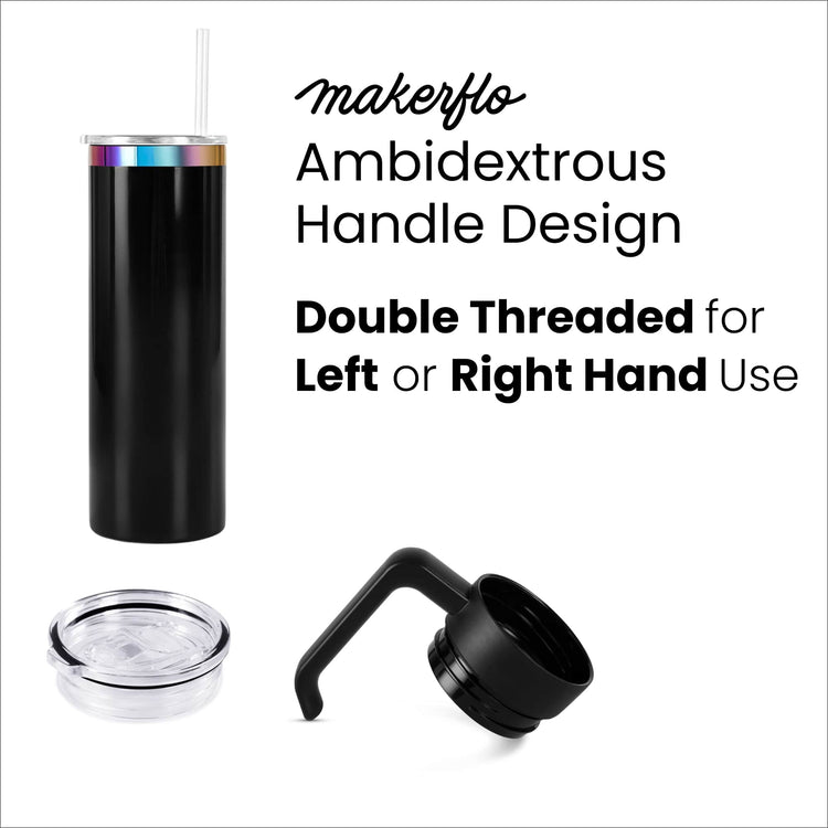 20oz Skinny Electroplated with Handle — 20oz Skinny Electroplated Tumbler with Handle 4